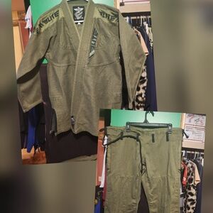 A1 Elite Olive Green Martial Arts Gi